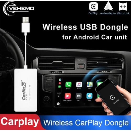 Vehemo Wireless CarPlay Smart Link Dongle For Android Navigation Player For Android Auto Unit Mirror Link For Apple Car play