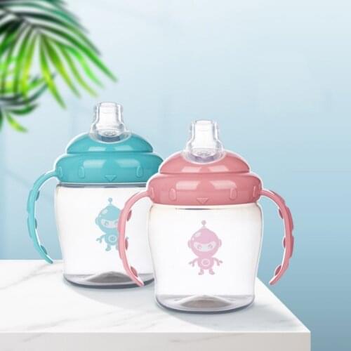 260ML Kids Baby Training Drinking Bottles Sippy Cup Leak-Proof Safety Feeding Duckbill Bottle Cups Infant Water Milk Bottle