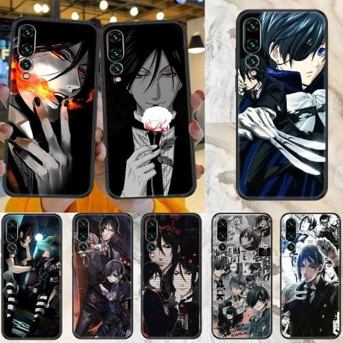 Black Butler Anime Phone case For Huawei Honor 6 7 8 9 10 10i 20 A C X Lite Pro Play black soft waterproof trend coque painting
