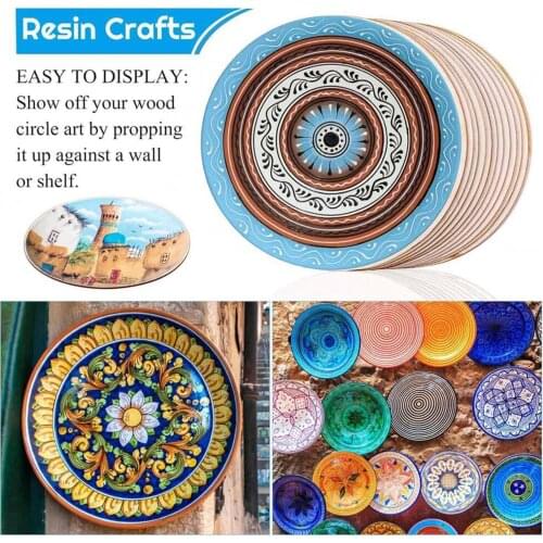 30cm Wood Circles Unfinished Round Discs Blank Wooden Slices Cutouts DIY Crafts for Coaster Painting Christmas Home Party Decor