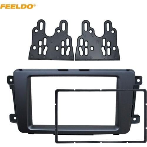 FEELDO 2DIN Car Stereo Audio Radio Fascia Frame For MAZDA 2009 Cx-9 2007-2016 CD/DVD Plate Trim Panel Dash Mount Kit#5009