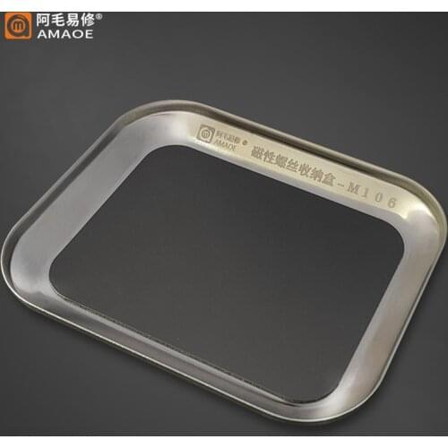 Amaoe M105/M106 Aluminum Alloy Magnetic Screw Storage Box Screw Containers Electronic Component Storage Case For Phone Tools