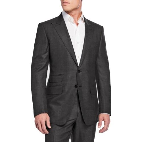 Custom Made Suit Dark Grey Glen Check Tailored Suit Men Suits Mens Plaid Suit Tailor Made Suit Men Suit Gray Prince Of Wales