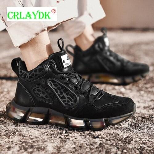 CRLAYDK Men Fashion Sneakers High Top Sports Shoes Outdoor Breathable Mesh Running Tennis Casual Walking Ankle Workout Footwear