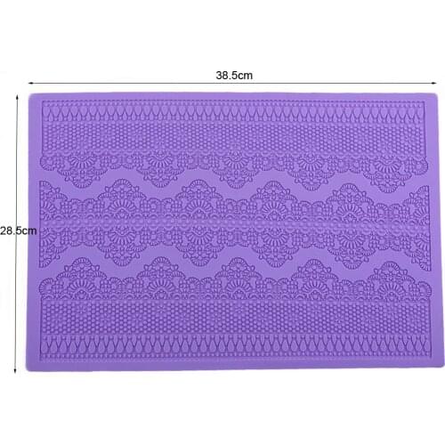 Lace Embossed Fondant Cake Mould Silicone Cake Decorating Tool Sugar Lace Mat Sugar Lace Pad Kitchen Gadgets Baking Accessories