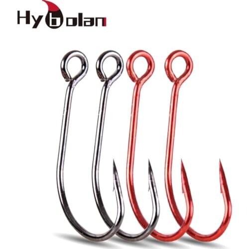 50pcs fishing Crank hook Barbed fishhook fishing tackle Big Eye Sharp High Carbon Steel fish hook single hooks Carp Accessories