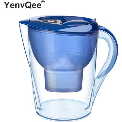 Water Purification Jug 2L Brita Water Filters Kettle Pure Healthy Mineral Water Lonizer Alkaline Filtered Pot Home Kitchen