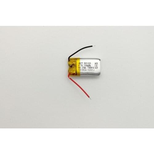 5pcs/lot 501220 3.7V 100mAh 0.3WH polymer lithium battery li-ion rechargeable battery Bluetooth headset battery