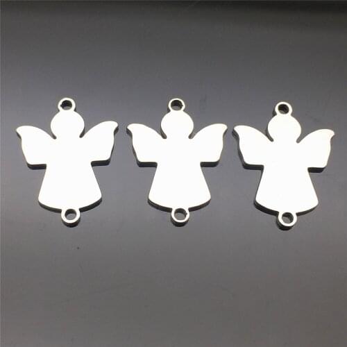 Love Fairy Angel Jewelry Good Stainless Steel Pendant Handmake Jewelry Design 5pcs Charm Body Jewelry Making Findings