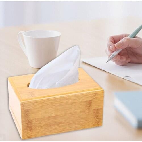 Fashion Simple Paper Towel Storage Box Wooden Drawer Box Home Kitchen Car Bar Restaurant Table Decoration Accessories Supplies
