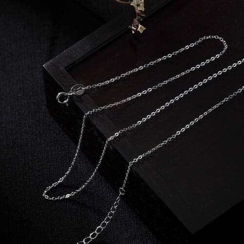 S925 sterling silver necklace men and women simple all-match O-ring choker silver accessories