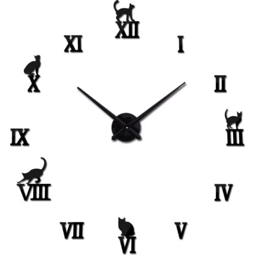 New arrival hot sale home decorations large wall clock Acrylic Living Room Quartz Needle watch clocks modern design