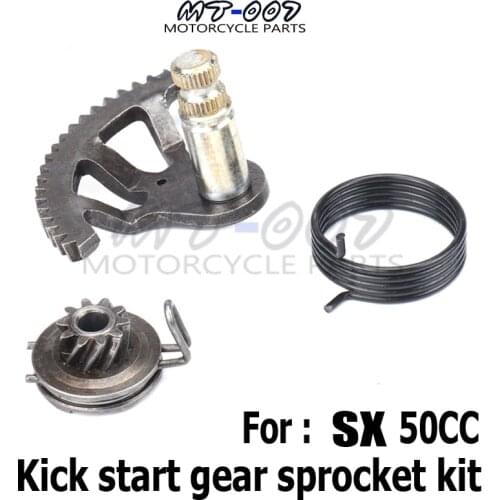 Kick starter Kick start gear sprocket spring kit For sx50 65 sx 50CC 65CC engine parts Mini moto SR SX Kick Start Kicker