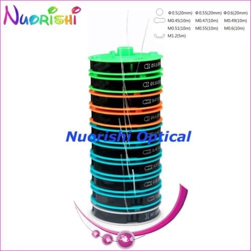 Free shipping 16B 10 different sizes lens insertion eyeglasses interline eyewear Nylon Wire total 125 meters