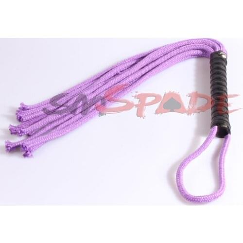 Wholesale - Cotton rope purple flogger, spanking whip, adult flirting man-made knout sex toys