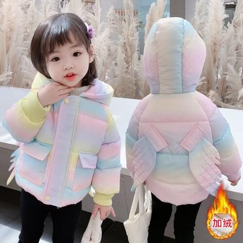 Autumn Winter Warm Jackets For Girls Coats cute Girls Jackets Baby Girls Jackets Thick Kids Hooded Outerwear Coat Children
