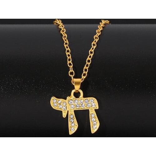 Iced Out Math Pi Egyptian Chai Symbol Pendant Necklace For Women Men New Fashion π With Crystal Unisex Jewelry Gift