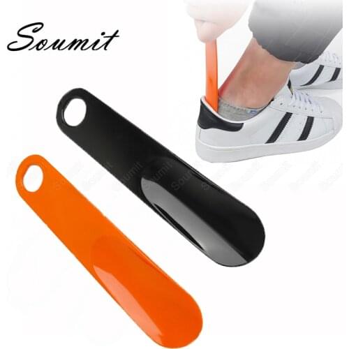 Plastic Shoe Horn Spoon Shape for Shoes Inserts Shoehorn Lifter Pull Shoehorns Slip Handle Shoeshorn Flexible Sturdy Accesories