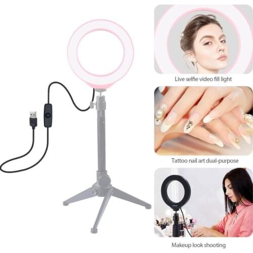 PULUZ 4.7 Inch 12cm USB LED Ring Vlogging Photography Video Lights Phone Holder For YouTube Video Ring Light Live Fill Light