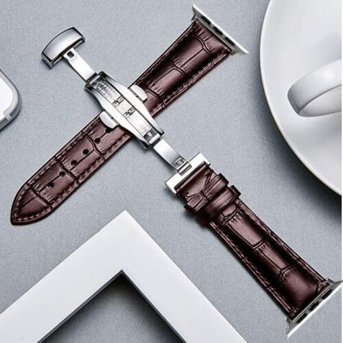 Leather strap For Apple watch band For Apple Watch6 5 4 3 2 1 42mm 38mm 40MM 44MM Watchband Bracelet Strap for iWatch Series