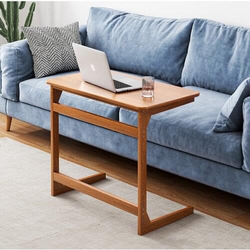 Modern simple living room student laptop desk household solid wood bedside small coffee table multi-functional practical stand
