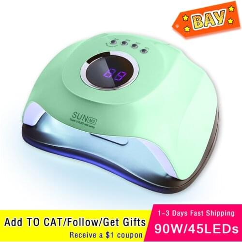 2020 180W SUN M3 UV LED Lamp Nails Dryer For All Gels 45 LEDs Dryer Lamp Polish Sun Light Timer 10/30/60/99s Lamp For Manicure