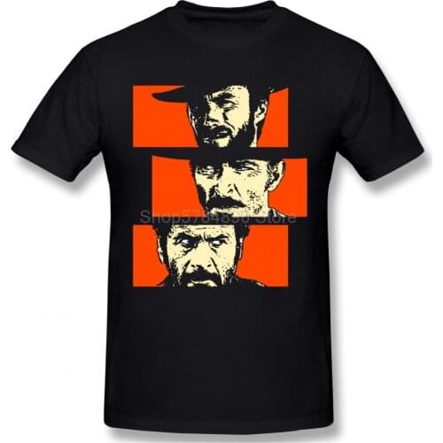 The Good the Bad and Ugly Blondie Angel Eyes Tuco Cowboy T Shirt Male Quality Il buono brutto cattivo Crewneck Tee shirt