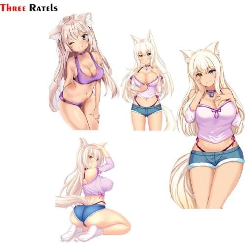 Three Ratels F601 Coconut Nekopara Car Windshield Sticker Anime Sex Decal