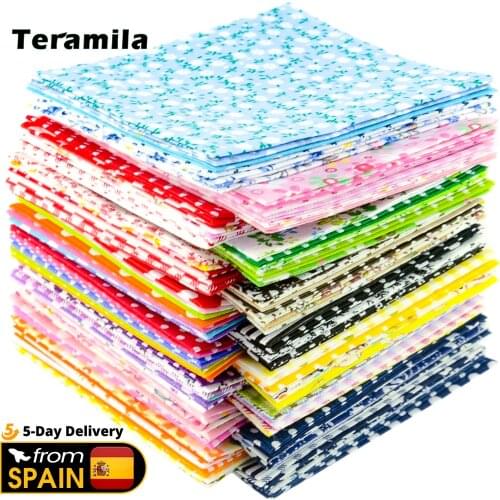 Teramila 50pcs/Pack 20*25cm Cotton Fabric For Sewing Charm Handicraft Patchwork Cloth Quilting Needelwork Tilda No Repeat Design