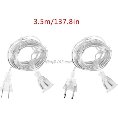 EU US Plug Male To Female Power Supply Extension Cable For PC Wall Charger LED