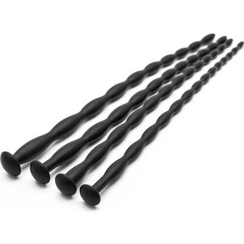 Smooth Silicone Penis Plug Urethral Sound Catheter Sounding Penis Stimulation Urethral Plug Beads Dilator Sex Toys For Man