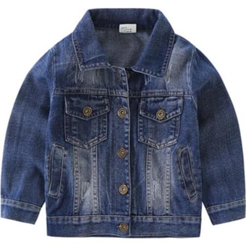 1-8Yrs Baby Boys Outerwear & Coat Girls Hole Denim Jackets Coats New 2018 Fashion Spring Children Outwear Coat Kids Denim Jacket