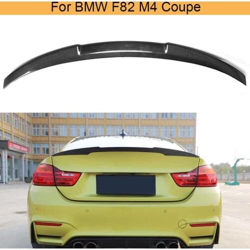 For F82 M4 Carbon Fiber Rear trunk spoiler boot Lid Wing for BMW F82 M4 Coupe 2 door 2014 - 2017 Car Styling Black FRP