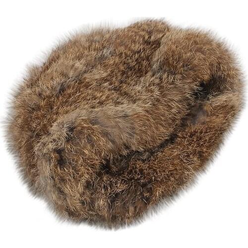 Girl Rabbit Fur hat 100% real Fur Warm winter warm Caps Fashion Winter hats for Beanies Skullies colorful lady caps