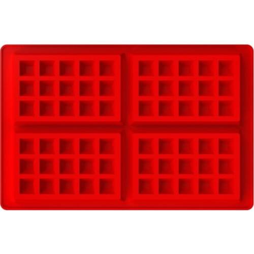 1pc Baking Tools 4-cavity Waffle mold Square Silicone Cake Molds Biscuit Mold 28.5 x 18.5 x 1.5cm