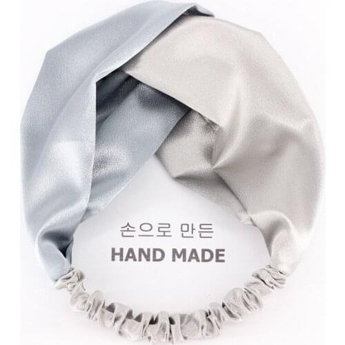 1pcs Women Headband Cross Head Wrap Woman Summer Autumn Girl Twist Tie Turban Hair accessories Hairband Satin Silk HeadBands