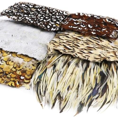 1Yards Natural Peacock/Pheasant/Chicken Feather Trim Fringe 5-8cm for DIY Crafts Fringes to Sew Ribbon Handcrafts Decoration