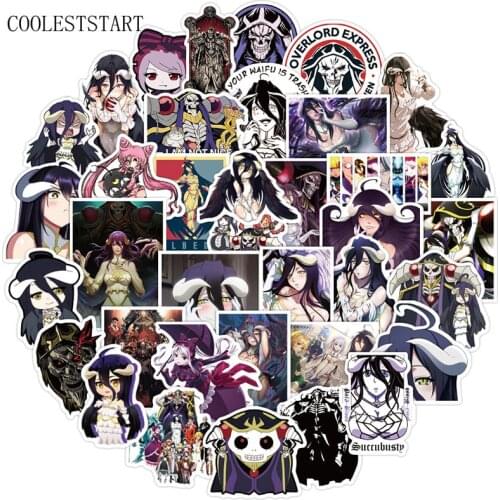 10/50Pcs/pack Hot Sale Vintage Anime Overlord Retro Stickers For Laptop Guitar Luggage Skateboard DIY Scrapbooking Decal Sticker