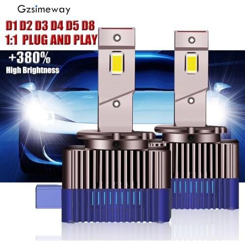 2PCS Car Lamp D1S D1R D3S D3R D2S D4S LED Headlight Bulbs D5S D8S D2R D4R Canbus 70W 32000LM 6000K Auto Light LED Update Kit 12V