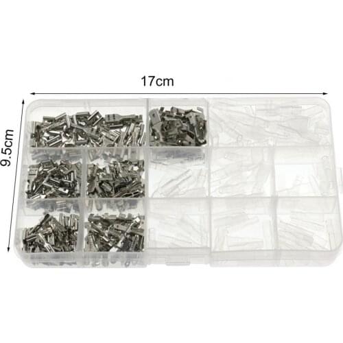 315Pcs 2.8/4.8/6.3mm Wire Terminals Cold Pressing Quick Connection Electrical Components Assorted Male/Female Crimp Spade Termin