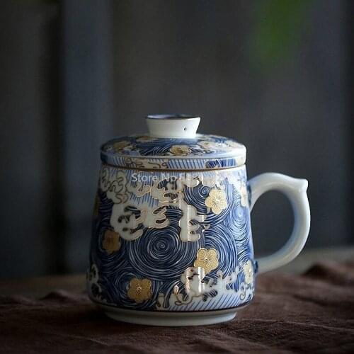 330ml Color Enamel Mugs Hand Made Ceramic Teacups High Quality Chinese Tea Mug Tea Ceremony Accessories