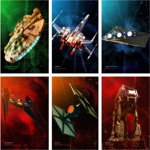 Disney Star Wars Vehicles Movie Canvas Paintings Abstract Posters and Prints Modern Wall Art Pictures for Living Room Home Decor