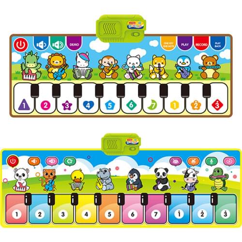 Baby Piano Musical Toy Animal Barking Pad Play Mat Baby Instrument Toy Learning Educational Game for Children Kid Playmats Piano