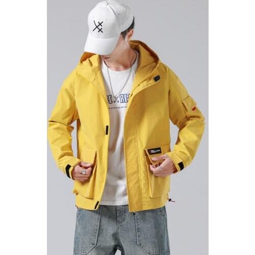Mens Jackets 2021 Spring Autumn New Trend Hooded Loose Coats Daily Casual Youth Tops Veste Homme Chaquetas