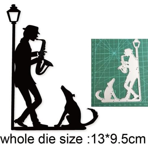 Craft dies Street Light Musician Dog Metal Cutting Dies Diy Scrapbooking dies Embossing Die Cuts Paper Cards Album Stencils dies