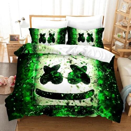 3D Electronic DJ Marshmallow Bedding Cover Set Quilt Duvet Cover+Pillowcases Bed Linens Set 2-3PCS Twin Full Queen King Size