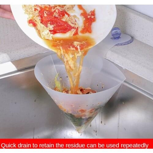 Kitchen Sink Garbage Bag Household Creative Perforated Drain Garbage Bag Wall-Suction Kitchen Sink Filter Mesh Bag