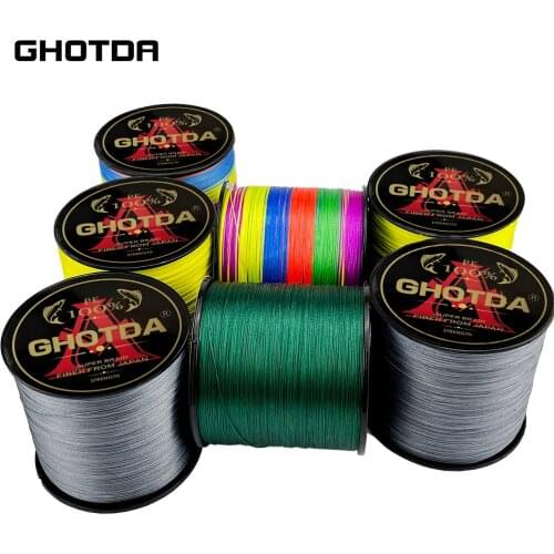 GHOTDA 1000M 500M 300M 100M Good Quality Japan PE Braided Fishing Line Multifilament Fish Line Rope 20-120LB