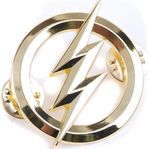 US THE FLASH METAL BADGES GOLD PERSONALITY BADGE Military Store