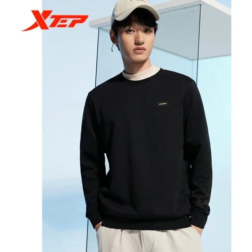 Xtep Mens Sports Sweater 2020 Autumn New Round Neck Knitted Urban Casual Pullover 880329050078